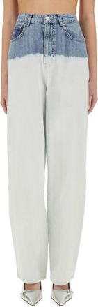 Moschino White Loose High Rise Jeans