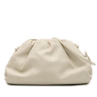 Bottega Veneta Pre-owned Womens Pouch Clutch Leather Bag - Ivory - One Size