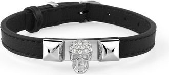 Philipp Plein Plein Enigma Crystal Calf Leather Bracelet