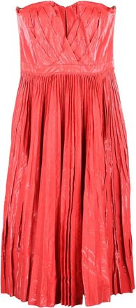 Elisabetta Franchi Red Viscose Polyester Cotton Metallic Women Long Dress