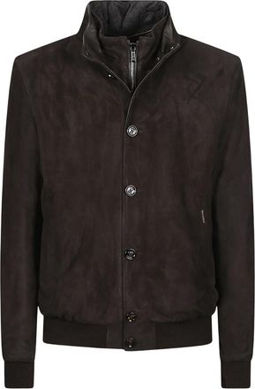 Moorer Janos-Ur Bomberjack - Heren - Bomber jackets - Bruin - M - Leer - Jassen