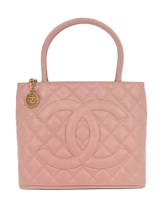 Chanel 2003 M&eacute;daillon gewatteerde shopper - Roze