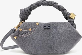 Ganni Grey Washed Mini Bou Bag