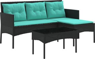 vidaXL Conjunto De Sof&aacute;s De Jard&iacute;n 2 Uds. Rat&aacute;n Sint&eacute;tico Vidaxl