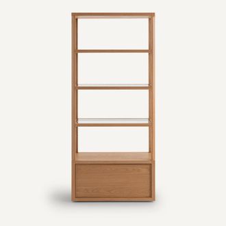 AM.PM Eikenhouten en gefineerde boekenkast IENA, ontwerp Emmanuel Gallina