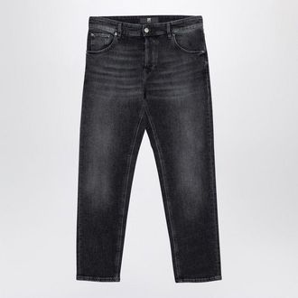 PT01 Mens Rebel- Straight-leg Jeans - Dark Grey Cotton - Size 33 (Waist)