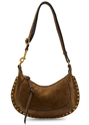 Isabel Marant Oskan Studded Suede Shoulder Strap - Bronze - One Size