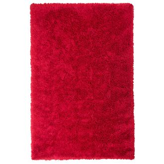 Beliani Beliani - Alfombra Peluda Roja De Pelo Largo 160 X 230 Cm Rectangular Con Mechones De Algod&oacute;n Cide