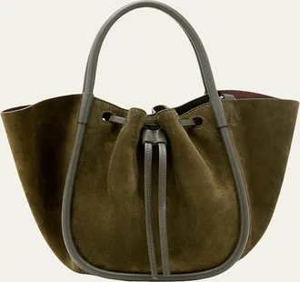 Proenza Schouler Small Ruched Suede Tote Bag
