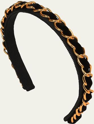 Jennifer Behr Kason 10K Gold-Plated Chain Skinny Headband