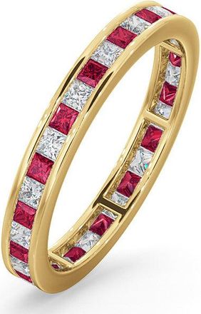 The Diamond Store Eternity Ring Lauren Diamonds G/VS and Ruby 1.10CT in 18K Gold