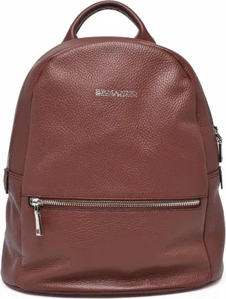 Ermanno Scervino Leather Backpack with Rounded Silhouette and Zip Closure