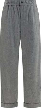 Giorgio Armani Pantaloni in Lana Vergine - - Trousers - Uomo - Grigio - M