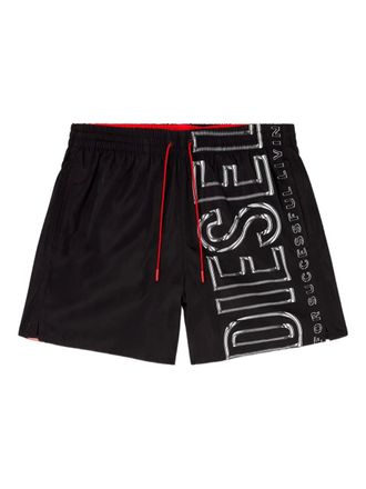 Diesel logo swim shorts - Black