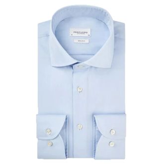 Profuomo Heren, Overhemden, Blauw, Maat: 2XL Katoen