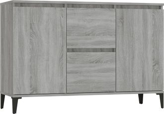 vidaXL Aparador De Madera Contrachapada Gris Sonoma 102x35x70 Cm Vidaxl