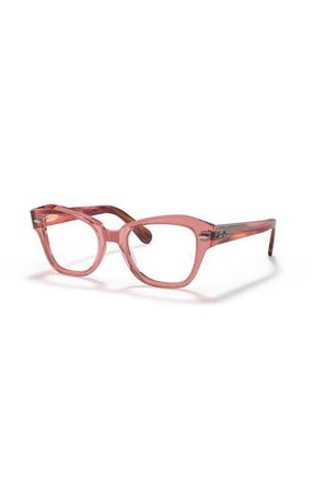 Ray-Ban 48mm Irregular optical glasses in Pink at Nordstrom