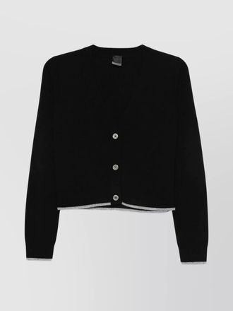 Pinko v-neck long sleeve knitwear trim