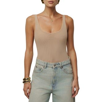 JLUXLABEL Tank Bodysuit in Beige at Nordstrom, Size X-Small