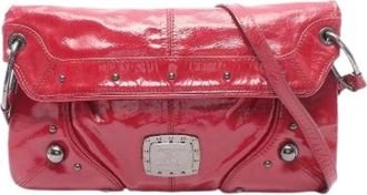 Burberry Pre-owned Patent Leather Shoulder Bag - Dames - Vintage Schoudertas - Rood - ONE Size - Leer - Vintage