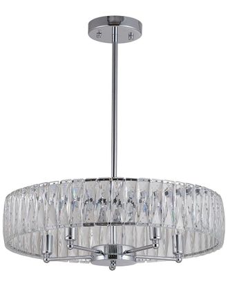 Bethel International 22In Metal Chandelier With Crystals