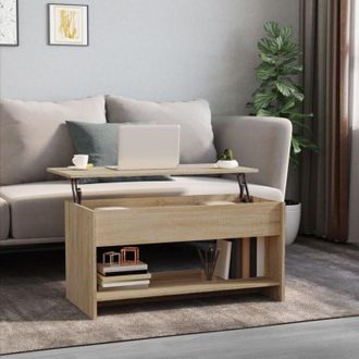 vidaXL Tavolino Salotto Rovere Sonoma 102x50x52,5 cm Legno Multistrato - Vidaxl