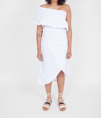 Sir. Ines Linen One Shoulder Top In White