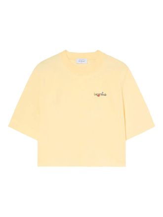 Off-white Top corto a fiori - Giallo