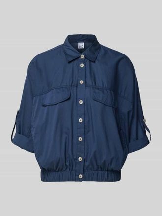 Emily van den Bergh Blouson aus Baumwolle mit Knopfleiste in Marine, Gr&ouml;&szlig;e 46