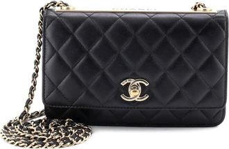Chanel Trendy CC Wallet on Chain Quilted Lambskin crossbody bag - Zwart