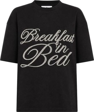 Philipp Plein T-Shirt Crystal - Dames - T-shirts - Zwart - S - Katoen - Tops