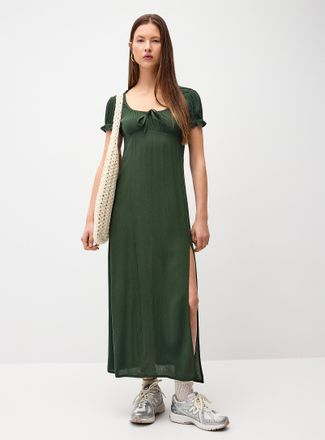 Twik Womens Crinkled-effect maxi dress