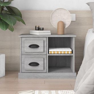 vidaXL Comodino Grigio Sonoma 60x35,5x45 cm - Vidaxl