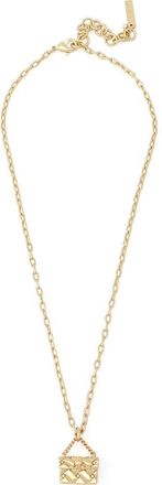 Kurt Geiger Quilt Kensington Bag Pendant Necklace in Gold at Nordstrom