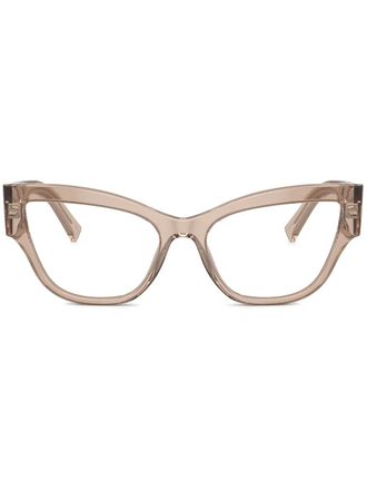 Dolce & Gabbana Eyewear Bril met DG-plakkaat - Beige