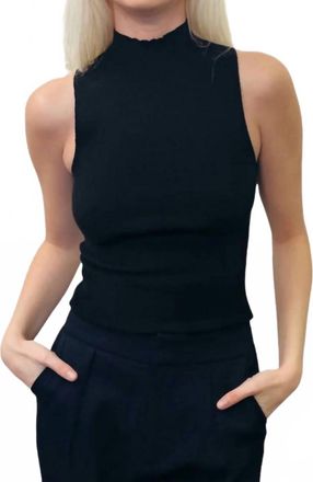 Bella Dahl Ruby Sleeveless Mock Neck Top In Black