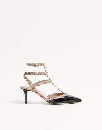 Valentino Garavani D&eacute;collet&eacute; Rockstud Con Cinturini 65Mm Donna NERO/POUDRE 34.5