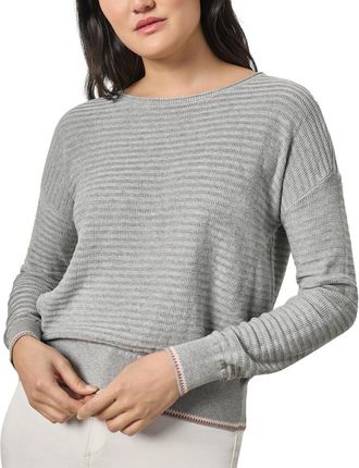 Lilla P Tipped Hem Wide Neck Sweater