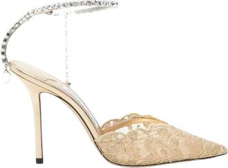 Jimmy Choo London D&eacute;collet&eacute; Saeda 100 - - Shoes - Donna - Beige - 40 EU
