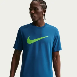 Nike Mens Nike Sportswear Swoosh T-Shirt in Blue | DC5094-476