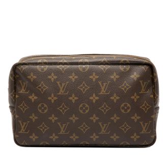 Louis Vuitton Pre-owned Womens Monogram Trousse Toilette 28 - Brown Textile - One Size