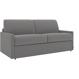 Vente-Unique Vente-unique - Divano letto 4 posti a ribalta Larghezza Materasso 160 cm memory foam - Spessore 22 cm in Tessuto Grigio - calife