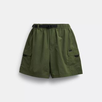 Coach Nylon Utility Short In Recycled Nylon
