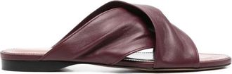 PARIS TEXAS Maria Flat Schoenen - Dames - Sandalen - Rood - 37 EU - Leer - Schoenen