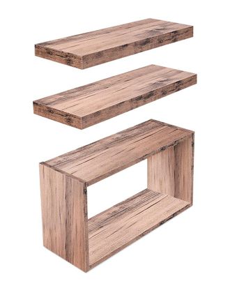 Sorbus Set Of 3 Floating Shelves For Wall