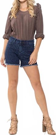 Judy Blue Leopard Print Jean Shorts