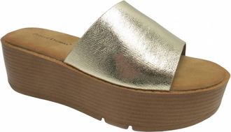 Pierre Dumas Womens Aster Platform Sandals In Gold