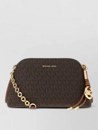 Michael Kors na printed canvas clutch bag
