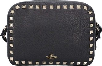 Valentino Black Calfskin Rockstud Crossbody, Never Carried (Authentic Pre-Loved)