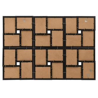 Berkfield Home Modern Collage Photo Frame for 24x(10x15 cm) Picture Black MDF | Size: 10x15 cm